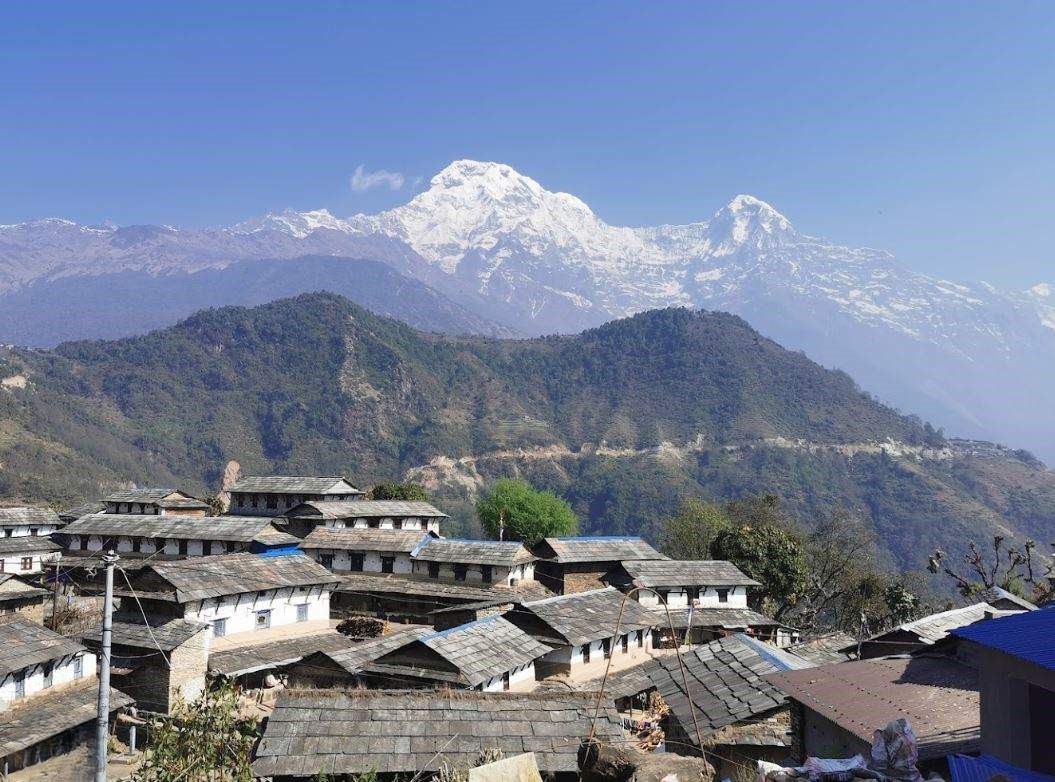 Drive from Pokhara to Nayapul then trek to Tikhedung / Ulleri